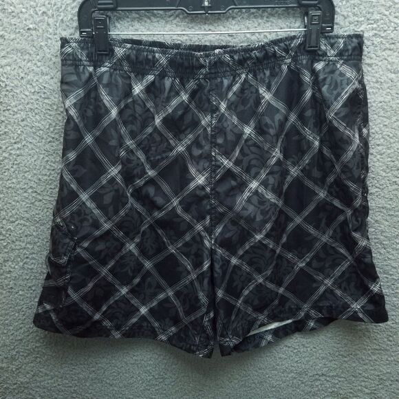 Rawlings Men's L Floral Black Trunks Swimwear 100% Polyester 35" 6" 13.5" - Picture 1 of 11